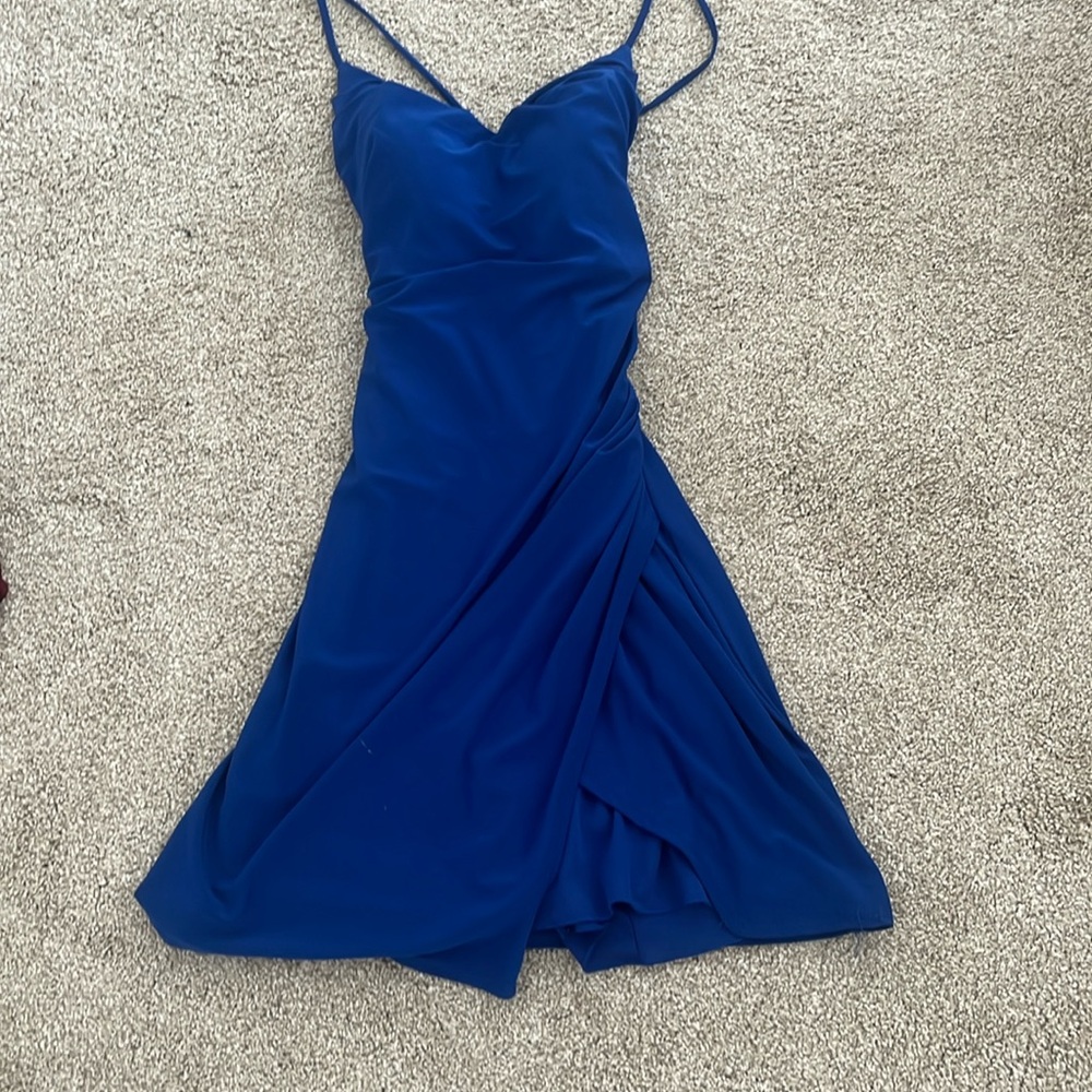 blue hoco dress